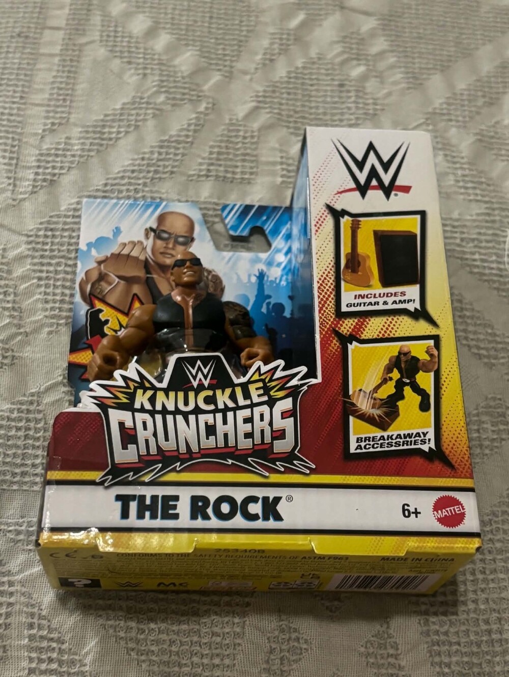 The Rock WWE Knuckle Crunchers Mini Action Figure New